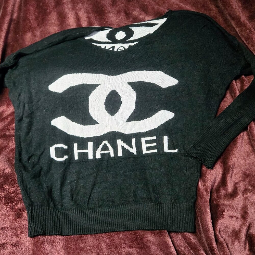 Black Chanel Long Sleeved Sweater